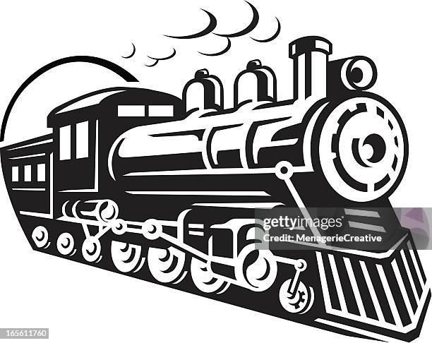 illustrazioni stock, clip art, cartoni animati e icone di tendenza di treno icona - treno a vapore