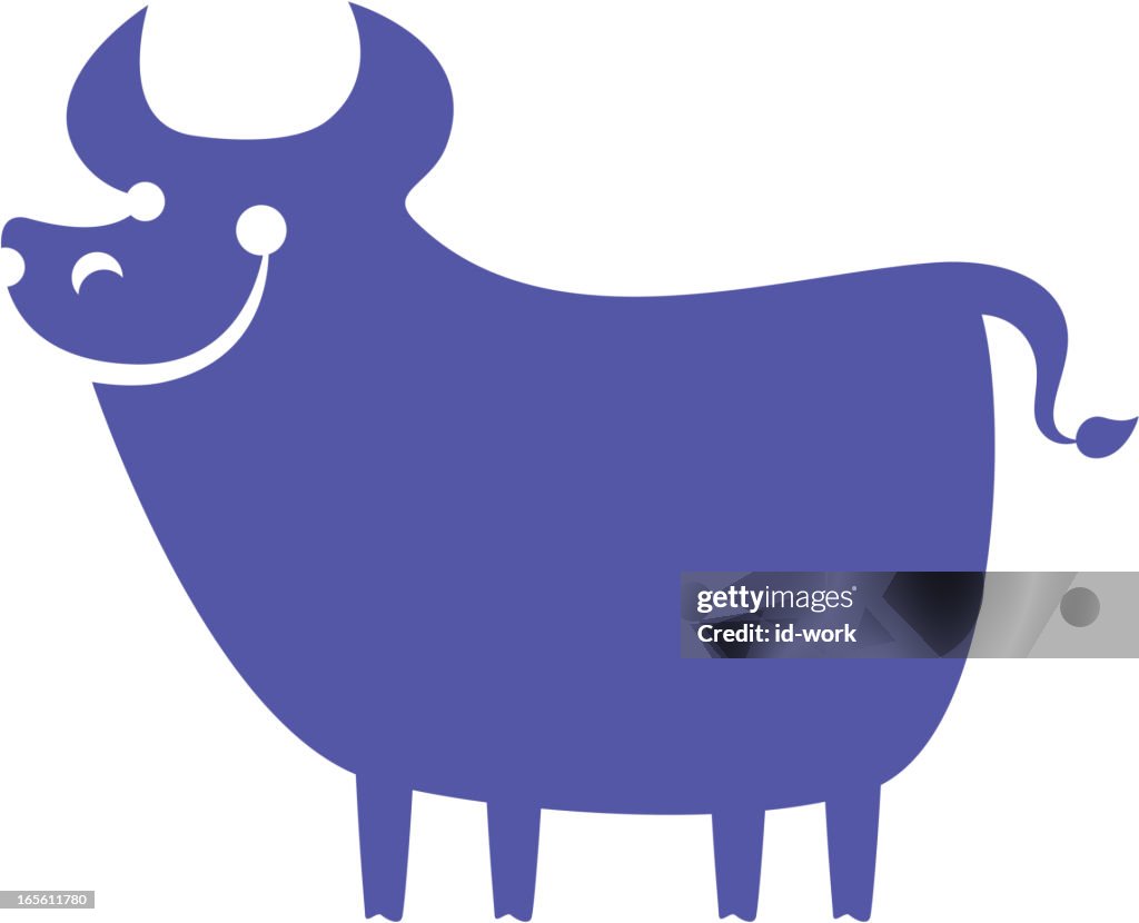 Sonriendo bull icono