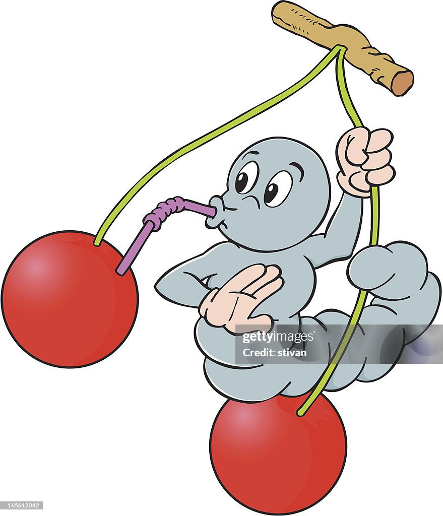 Gusano y la cereza