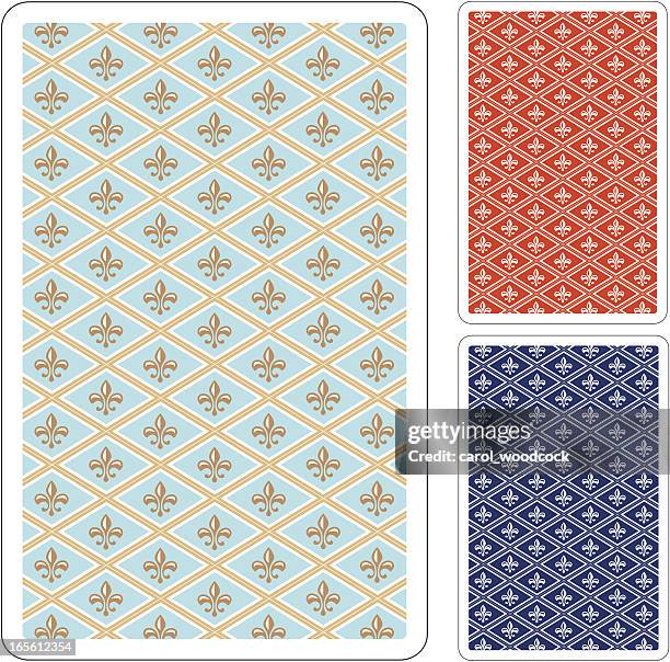 playing card backs - fleur de lys 幅插畫檔、美工圖案、卡通及圖標