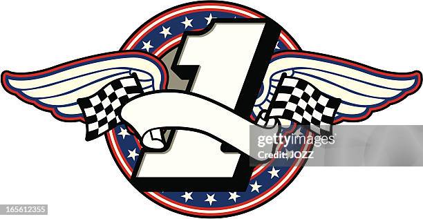 american first emblem - vintage racer stock illustrations
