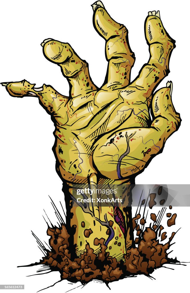 Zombie mão isolado