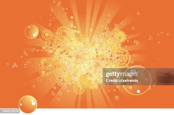 illustrazioni stock, clip art, cartoni animati e icone di tendenza di funky bolle - gassata