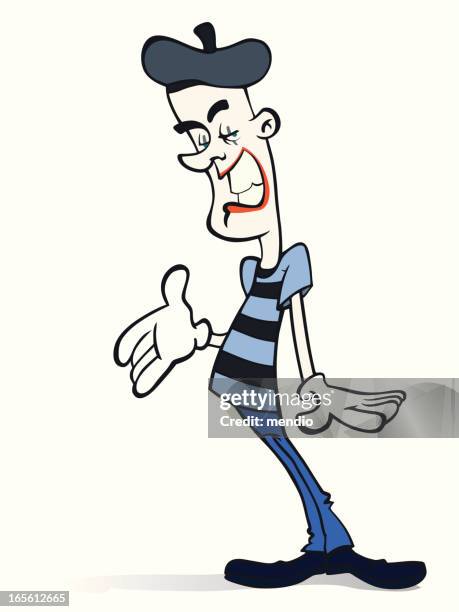 mime artist - charades stock illustrations