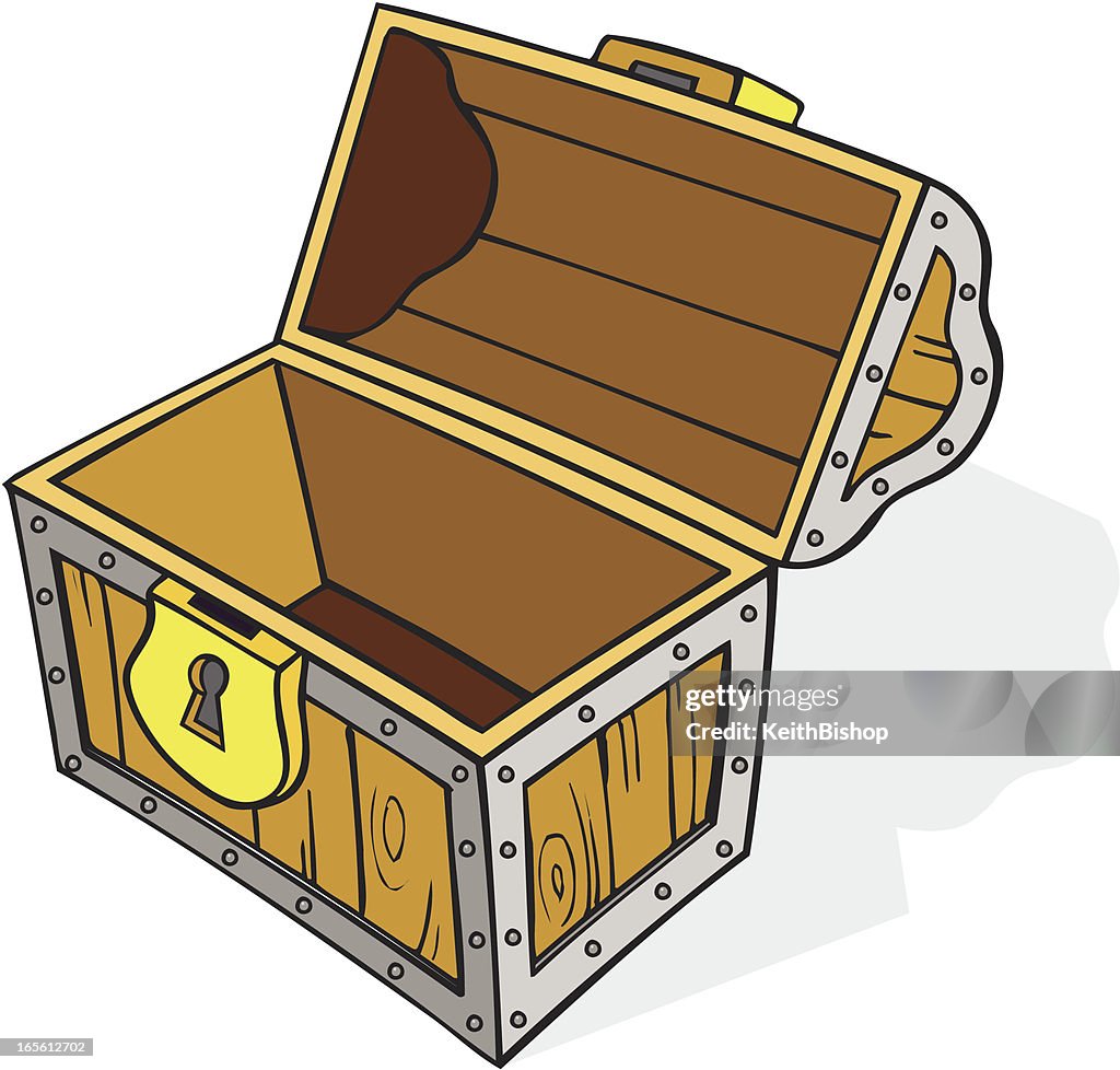 Treasure Chest Empty Cartoon High-Res Vector Graphic - Getty Images