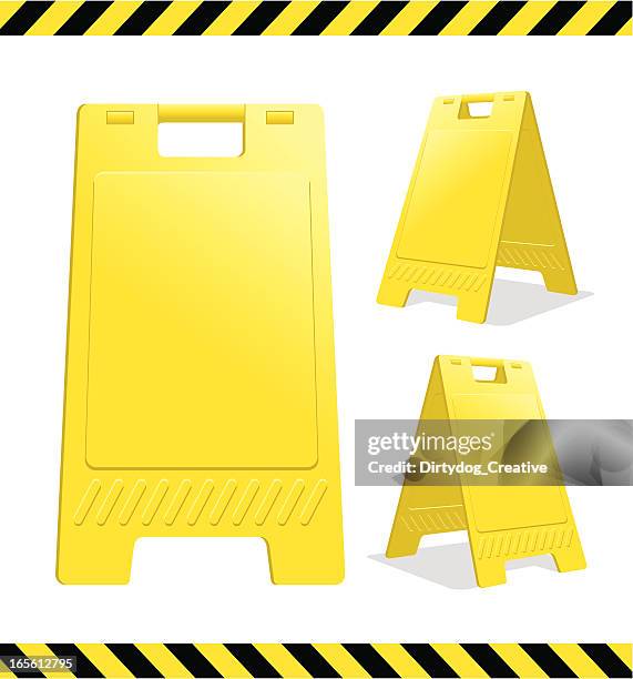 caution / danger / warning sign - barricade stock illustrations