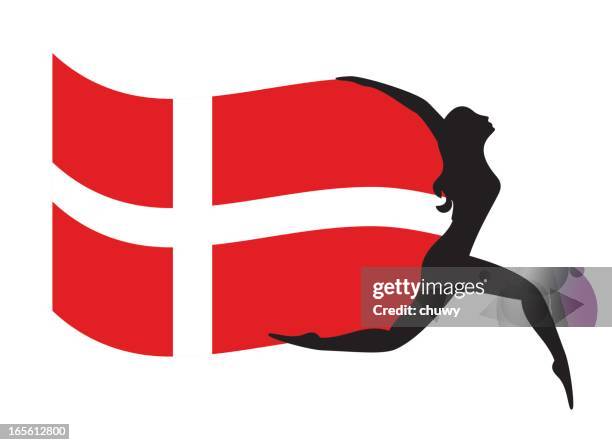 denmark´s flag - spring denmark stock illustrations
