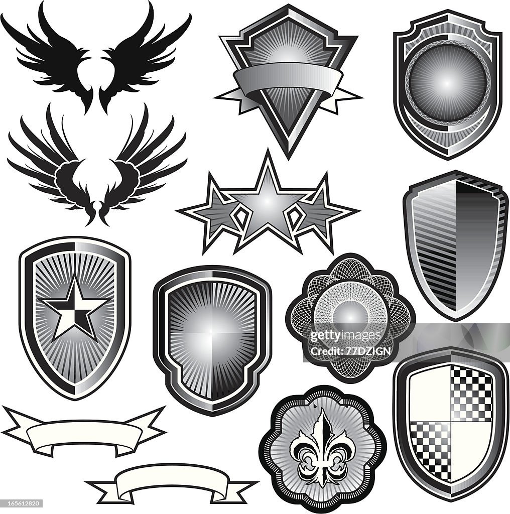 Shield Creative Design Shield Design Elements High-Res Vector Graphic - Getty Images