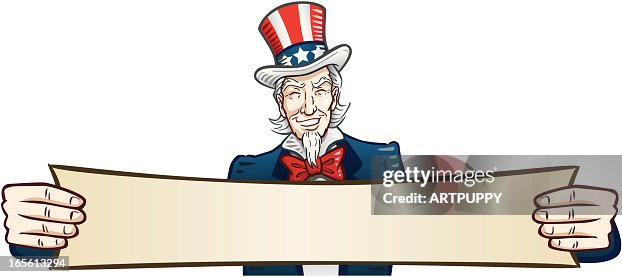 Uncle Sam With Banner Uncle Sam With Banner