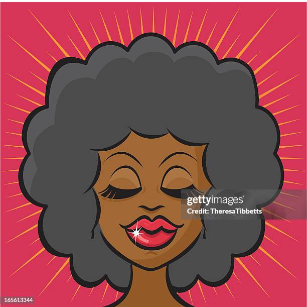 hot lips! - false eyelashes stock illustrations