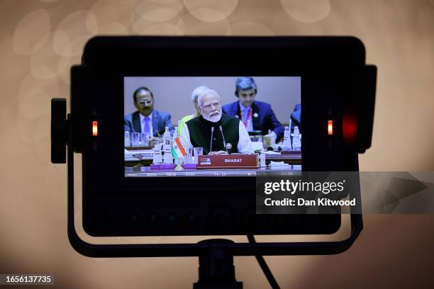 Prime Minister Narendra Modi of India attends the final session of the G20 Summit on September 10, 2023 in New Delhi, Delhi. This 18th G20 Summit...