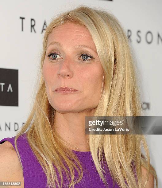 Actress Gwyneth Paltrow attends the opening of Tracy Anderson Flagship Studio on April 4, 2013 in Brentwood, California.