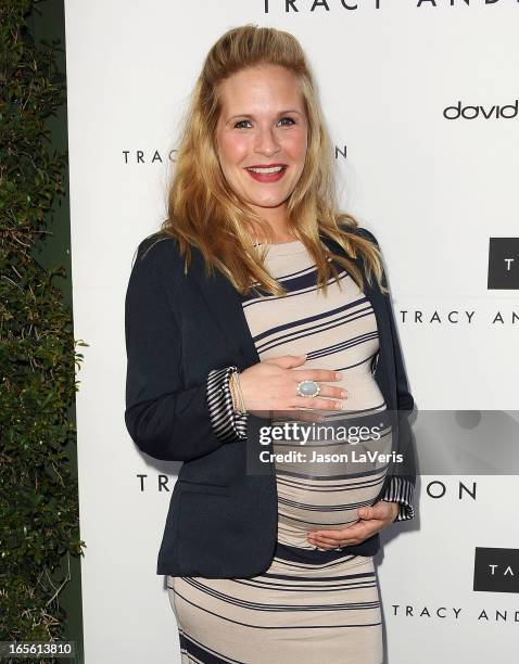 Actress Sally Pressman attends the opening of Tracy Anderson Flagship Studio on April 4, 2013 in Brentwood, California.