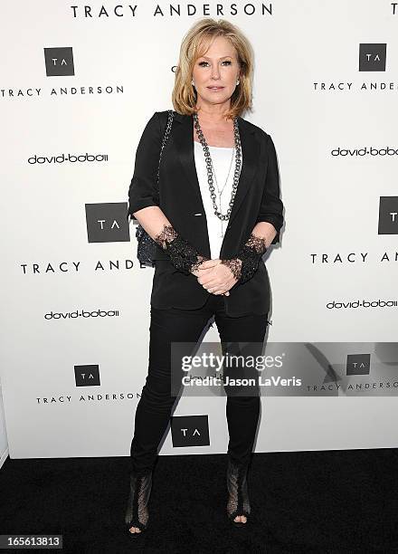 Kathy Hilton attends the opening of Tracy Anderson Flagship Studio on April 4, 2013 in Brentwood, California.