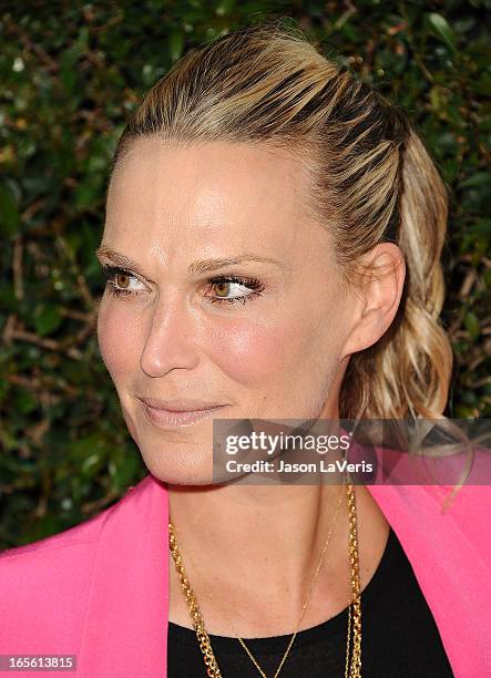 Actress Molly Sims attends the opening of Tracy Anderson Flagship Studio on April 4, 2013 in Brentwood, California.