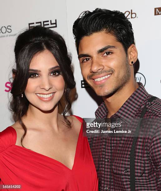 Camila Banus and Marlon Aquino attend the Star Magazine's "Hollywood Rocks" Party held at the Playhouse Hollywood on April 4, 2013 in Los Angeles,...