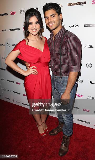 Camila Banus and Marlon Aquino attend the Star Magazine's "Hollywood Rocks" Party held at the Playhouse Hollywood on April 4, 2013 in Los Angeles,...