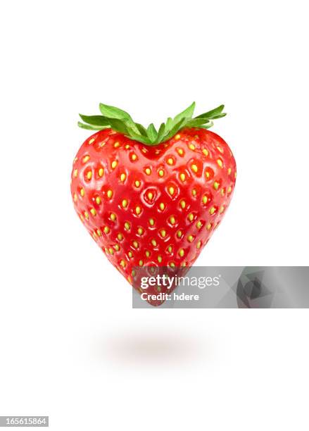 a strawberry in the shape of a heart - nobody loves you stock pictures, royalty-free photos & images