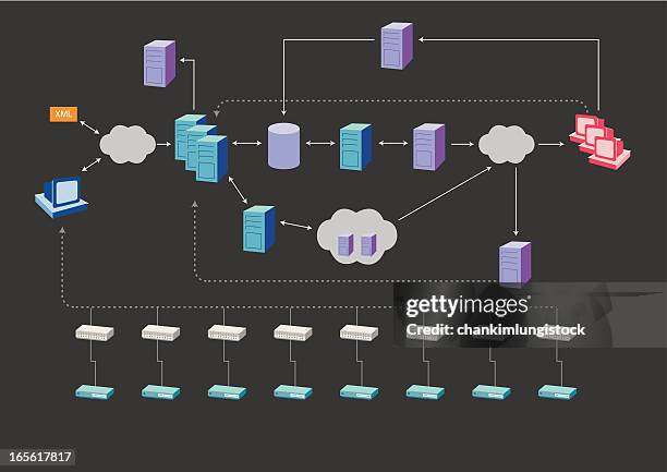 network - cable modem stock illustrations