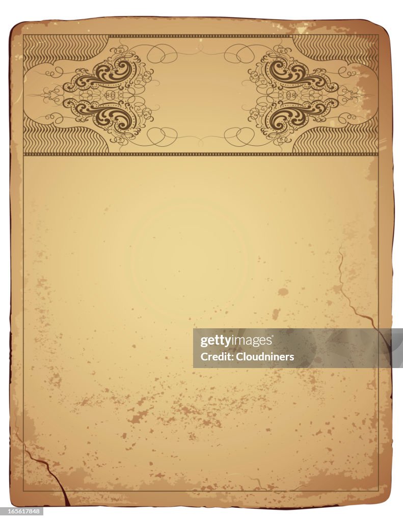 Antique Scroll Letterhead