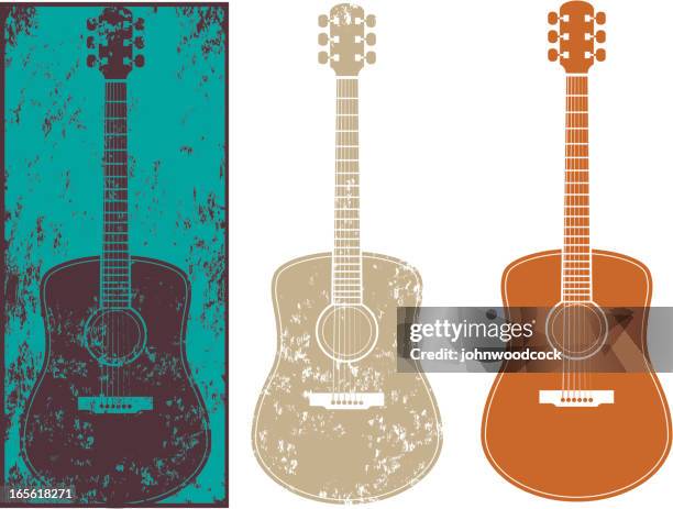 grunge gitarre drei - guitar isolated stock-grafiken, -clipart, -cartoons und -symbole