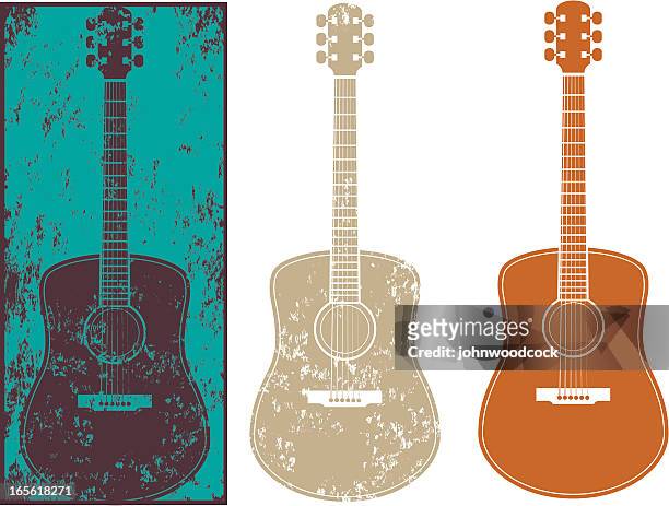 illustrations, cliparts, dessins animés et icônes de guitare grunge trois - guitare