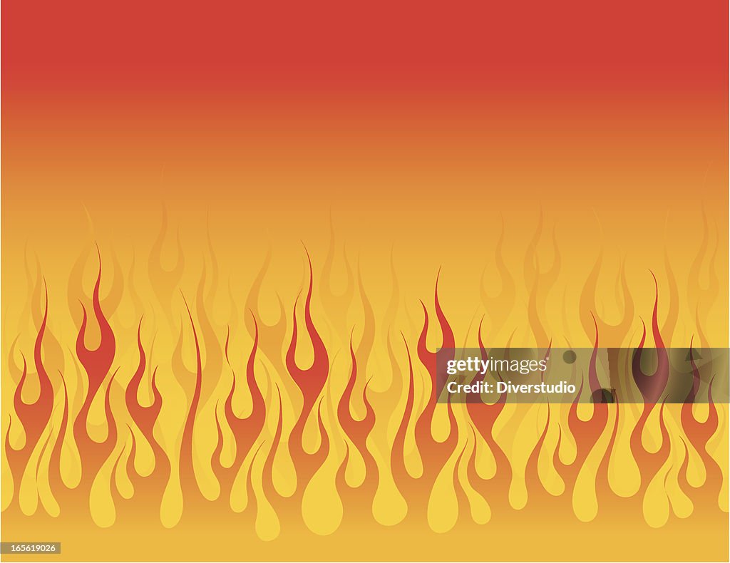 Fluxo suave fundo de chamas