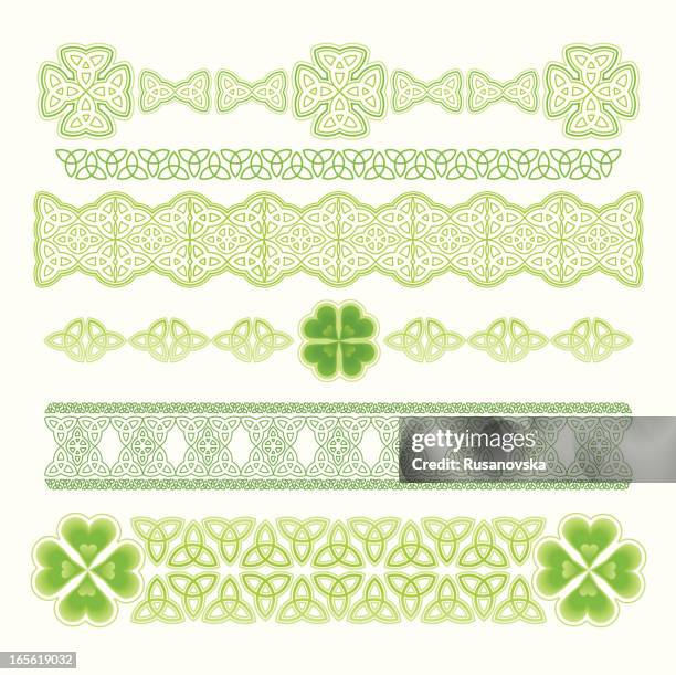 illustrations, cliparts, dessins animés et icônes de élément de design pour la fête de la saint patrick - style celte