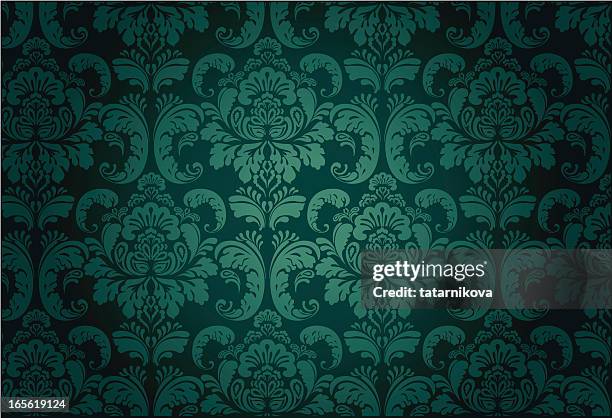 luxury floral pattern#3 - brocade stock illustrations