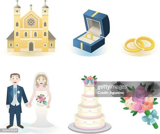 wedding elements - pledge stock illustrations