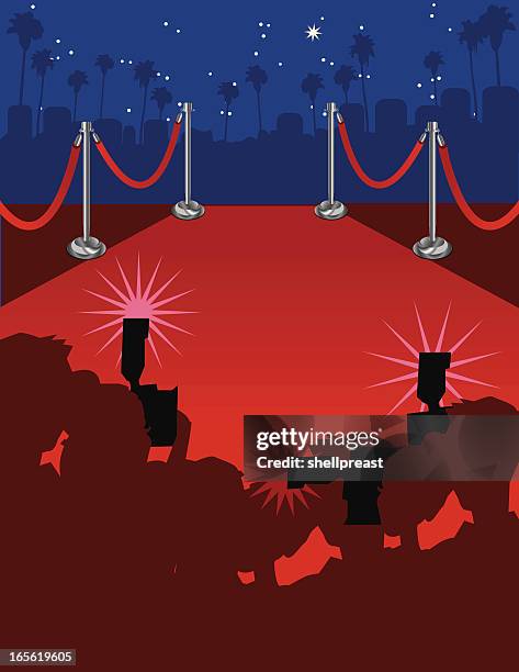 illustrations, cliparts, dessins animés et icônes de tapis rouge l'arrivée - paparazzi
