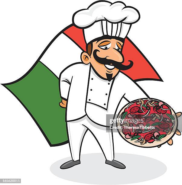italian chef - personal chef stock illustrations