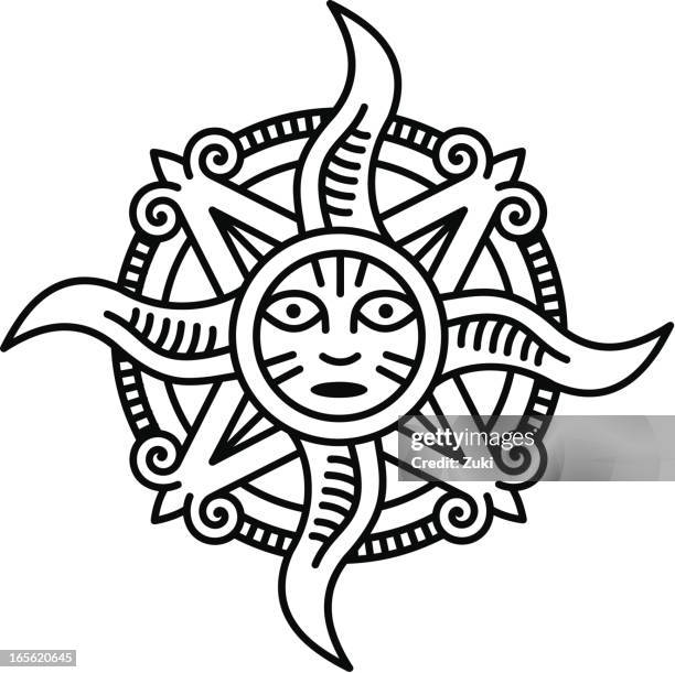 Aztec Sun Color Aztec Symbol For Sun