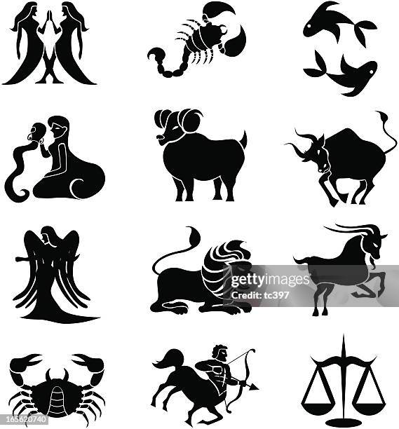 astrology signs - aquarius stock illustrations