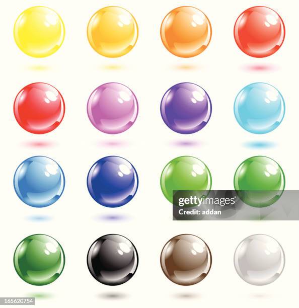 transparent spheres - dew stock illustrations