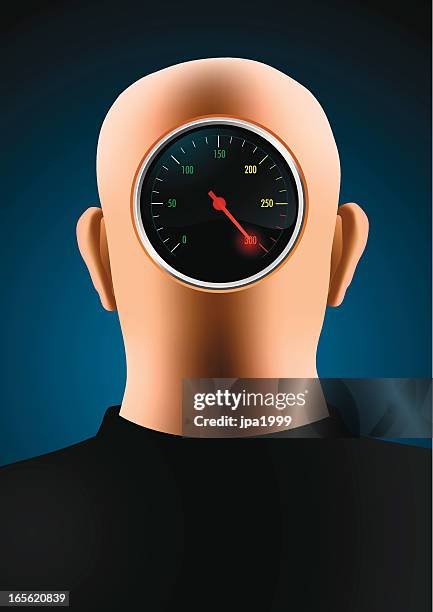 maxing out - man back head stock illustrations