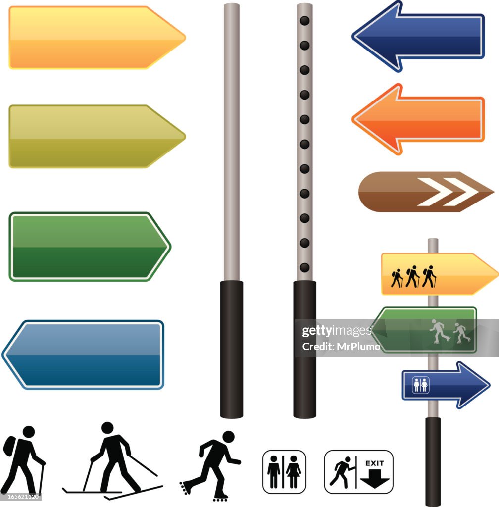 Signposts And Compasses Signpost Elements High-Res Vector Graphic - Getty Images