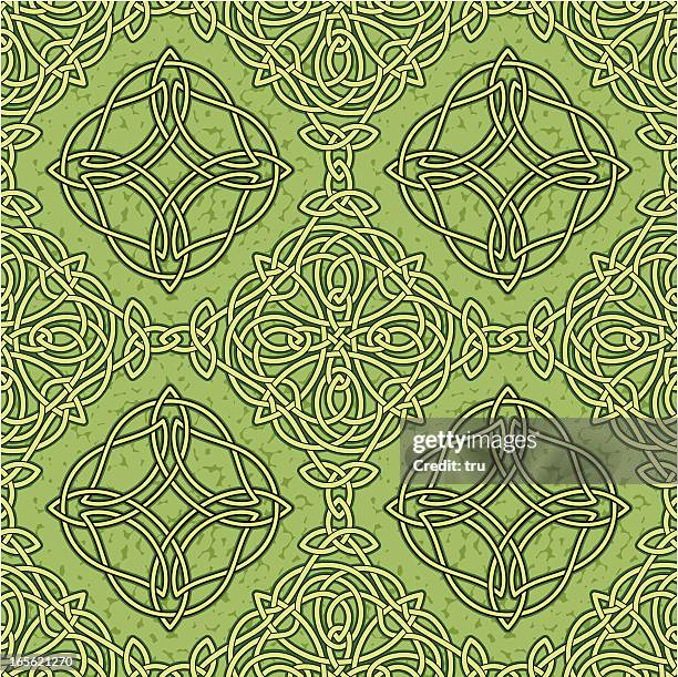 keltische knoten nahtlose muster - celtic knot stock-grafiken, -clipart, -cartoons und -symbole