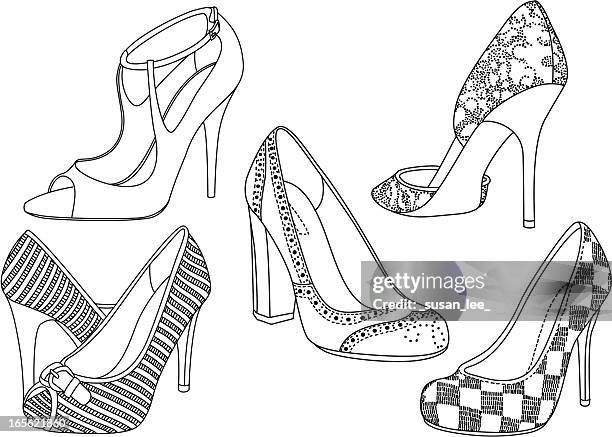 shoes - high heels stock illustrations