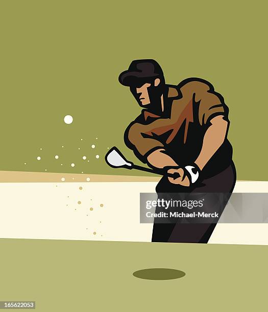 illustrazioni stock, clip art, cartoni animati e icone di tendenza di bunker di sabbia - sand trap