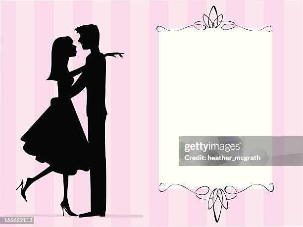 invitation - 1940s couple stock illustrations