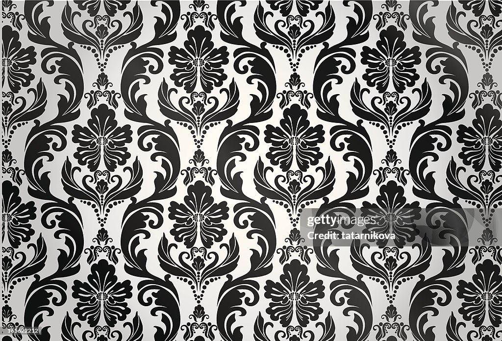 Black-and-white Floral Pattern