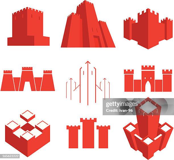 schlösser - märchenschloss stock-grafiken, -clipart, -cartoons und -symbole