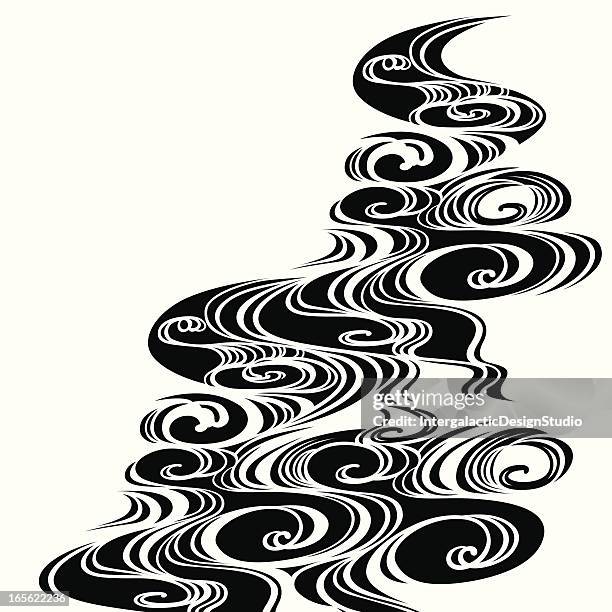 ilustraciones, imágenes clip art, dibujos animados e iconos de stock de diseño de agua japonés - katsushika hokusai