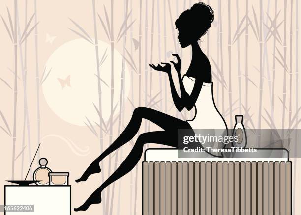 chic beauty - incense stock illustrations