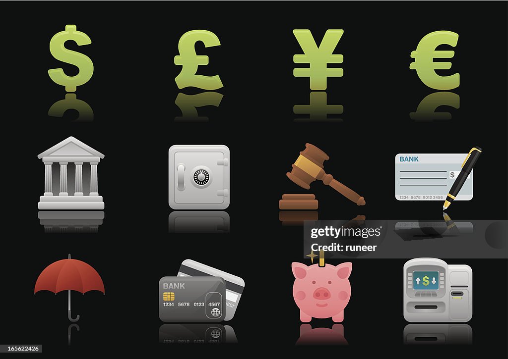 Banking & Finance icons | Premium Matte series