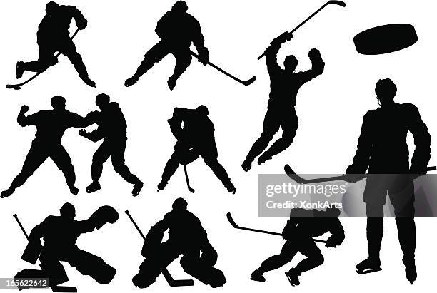 ホッケーシルエット - ice hockey点のイラスト素材/クリップアート素材/マンガ素材/アイコン素材