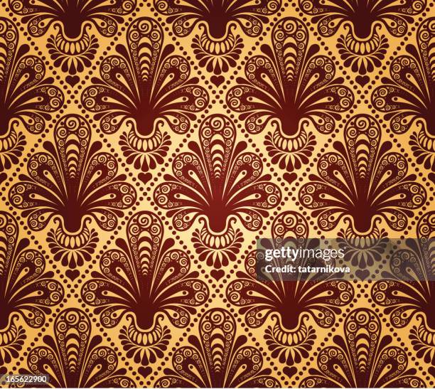 satin floral pattern - brocade background stock illustrations