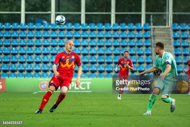 Ildelfons Lima of Andorra in action during the UEFA EURO 2024 qualifying round group I match between Andorra v Bielorrusia at Estadi Nacional d...