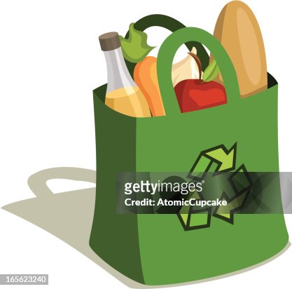 40 Reusable Grocery Bag Cartoon High Res Illustrations - Getty Images